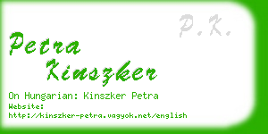 petra kinszker business card